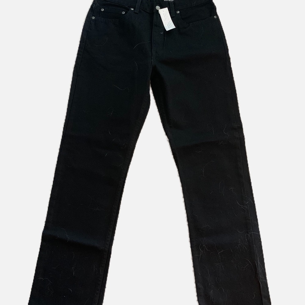 NWTs black jeans by George. Straight legs, button waist and zipper fly. 32x32. - Picture 3 of 8
